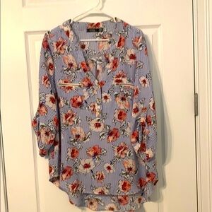 CURE Floral Striped Women's Top